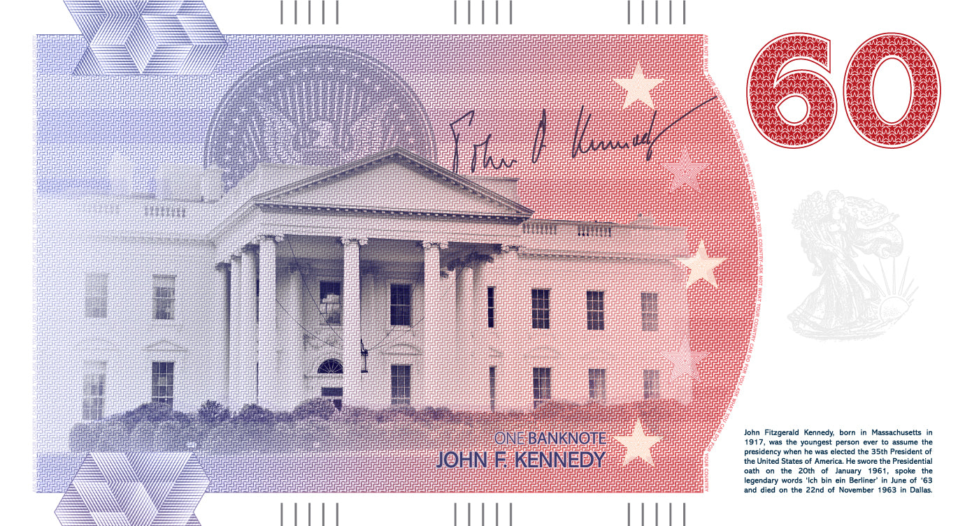 John F. Kennedy - 60 YRS  Commemorative banknote