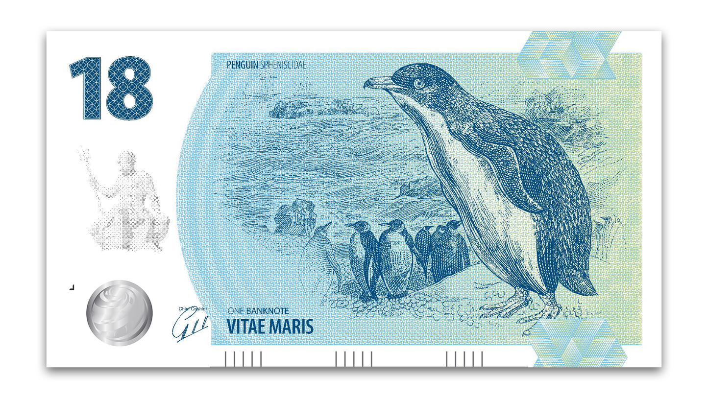 One Banknote, Sea Life, souvenir note, banknote, animals