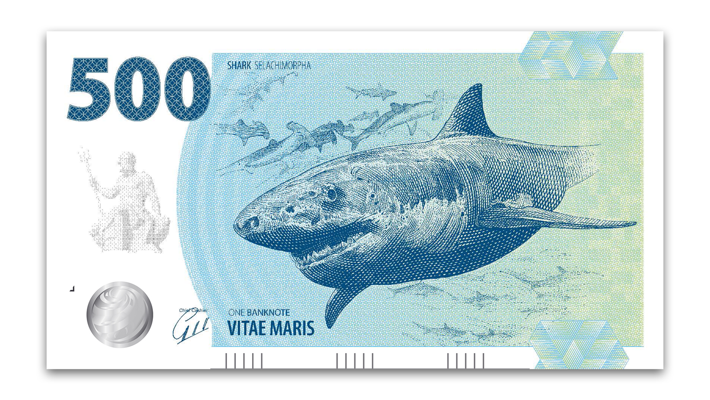 One Banknote, Sea Life, souvenir note, banknote, animals