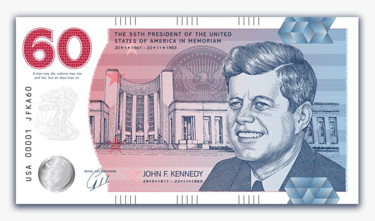 John F. Kennedy - 60 YRS  Commemorative banknote