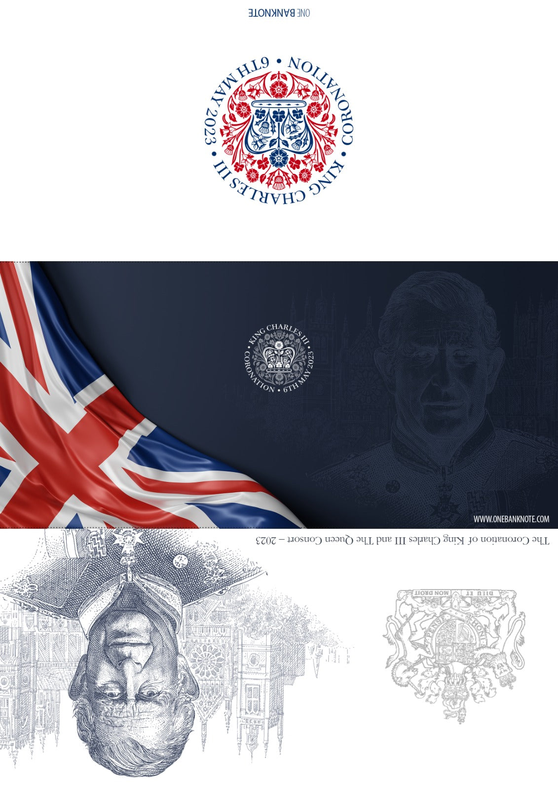 One Banknote, Britannia Pound, souvenir note, banknote, euro souvenir, King Charles, UK